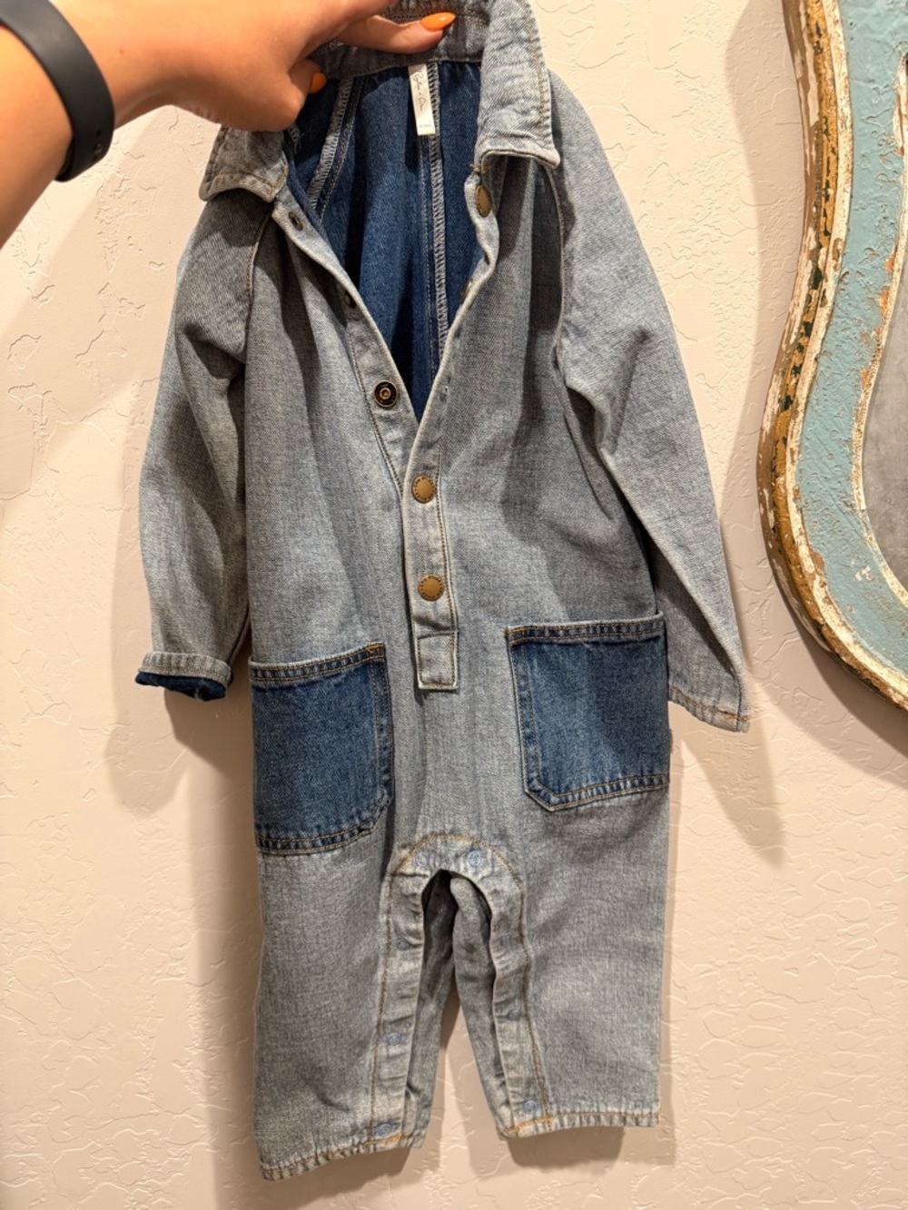 Baby Denim Jumpsuit Rylee + Cru - Picture 2 of 6
